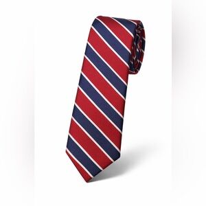 NEW!! Roundtree & Yorke Red and Blue Striped Tie